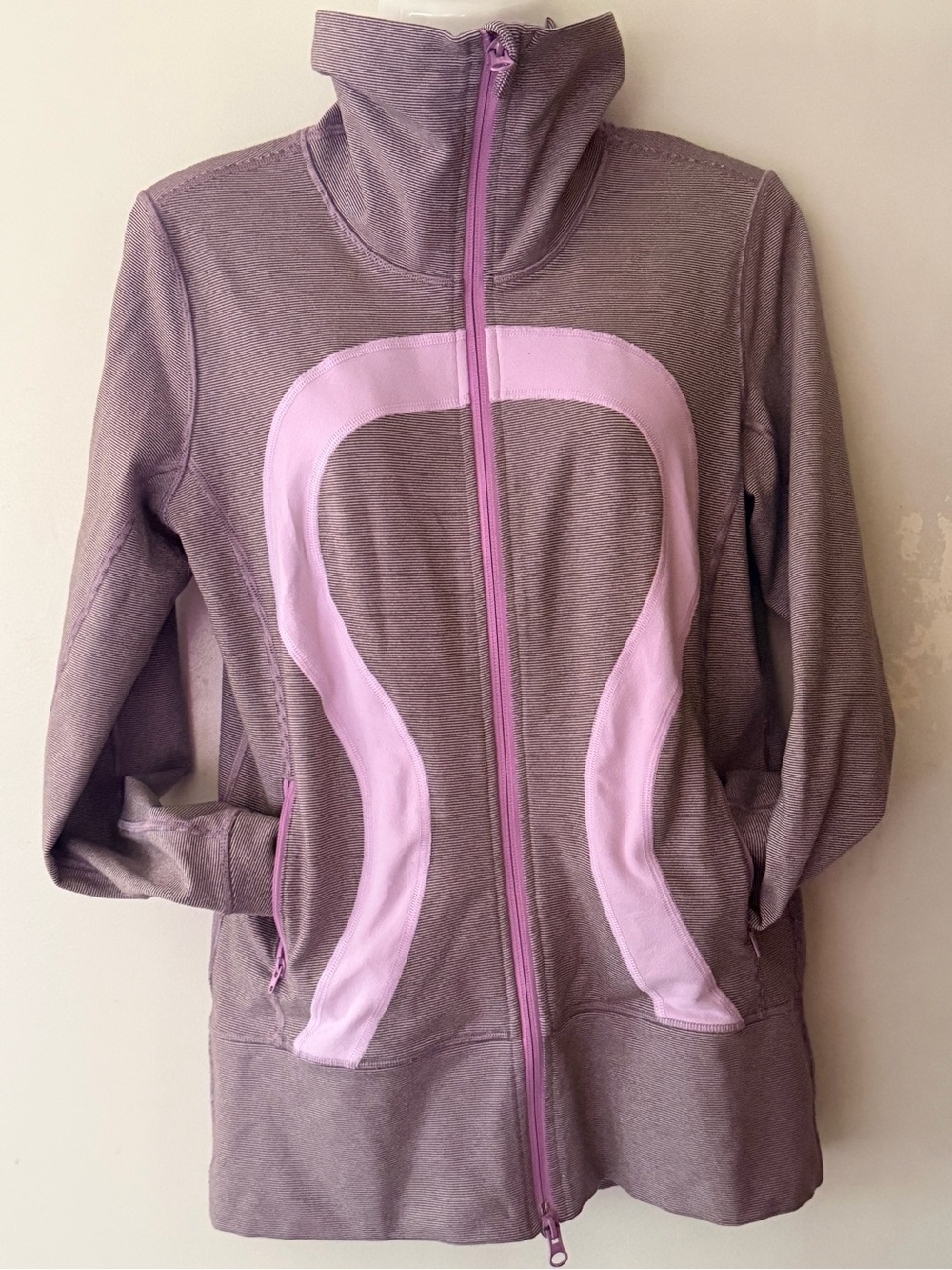 Lululemon Women’s Dusty Mauve Zip-Front Jacket with Pink Accents